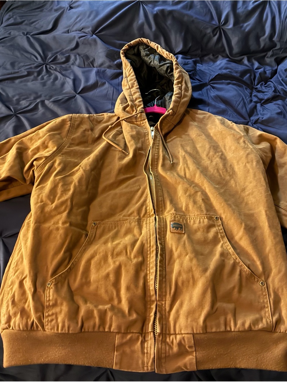 Buffalo David Bitton Men's Hooded Puffer Jacket in Caramel Brown